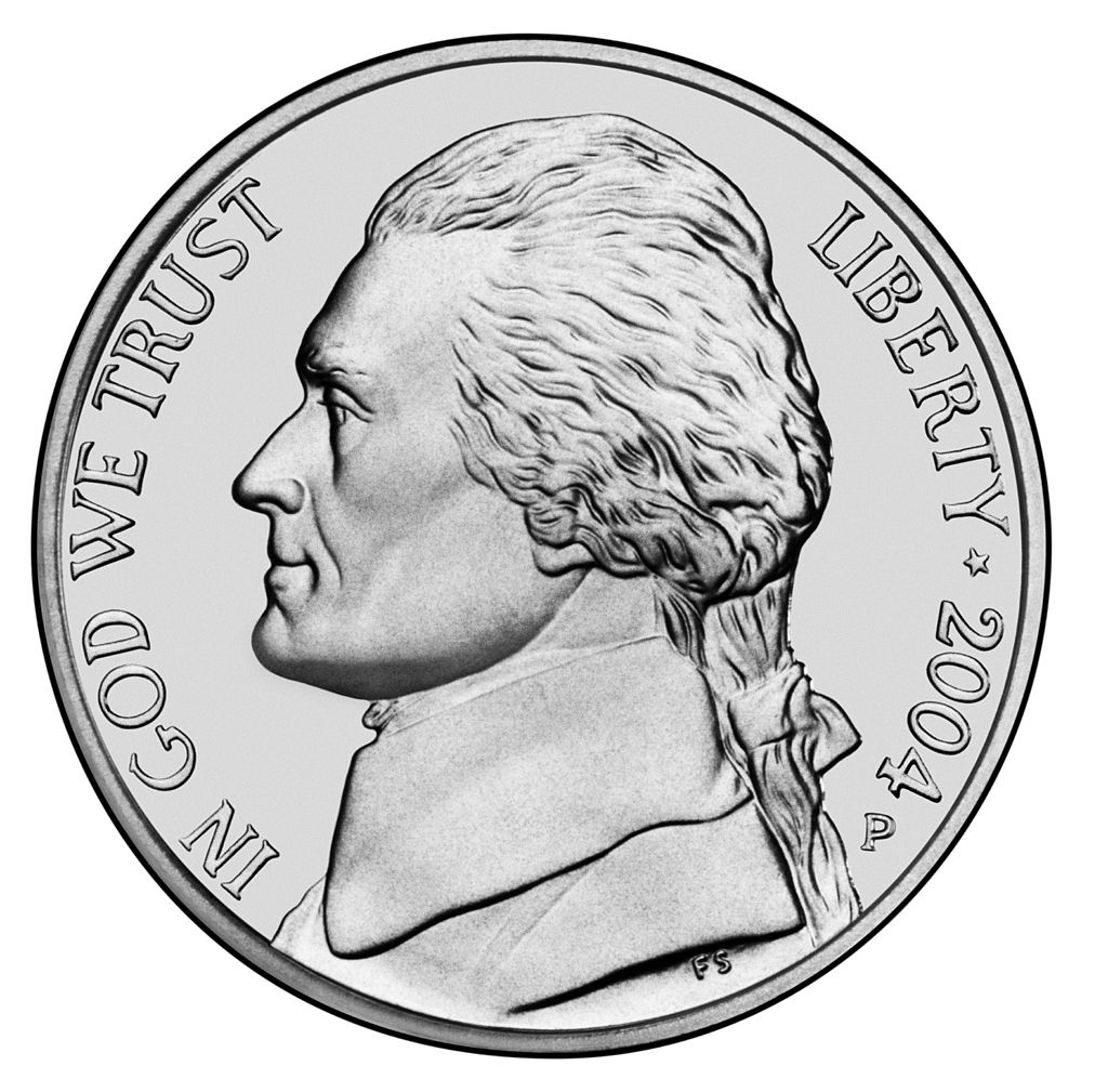 Original Jefferson Nickel (front)